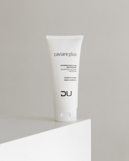 Caviare Plus DU Cosmetics en tubo de 200 ml, crema antiage nutritiva con extracto de caviar y Argireline.