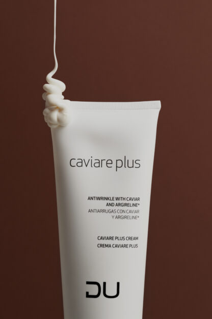 Caviare Plus DU Cosmetics en tubo de 200 ml, crema antiage nutritiva con extracto de caviar y Argireline.