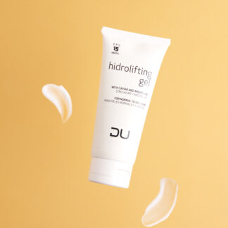 Hidrolifting Gel DU Cosmetics en tubo de 100 ml, gel antiage reafirmante con caviar y Argireline.