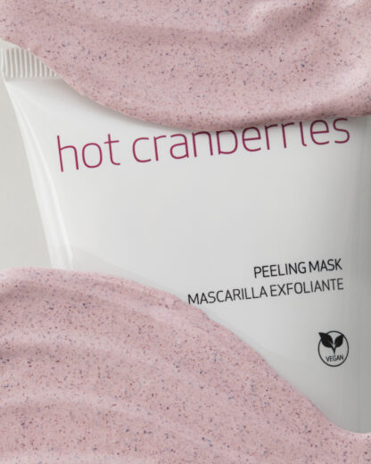 Hot Cranberries Peeling & Mask de DU Cosmetics, mascarilla exfoliante profesional con arándano rojo y efecto calor.