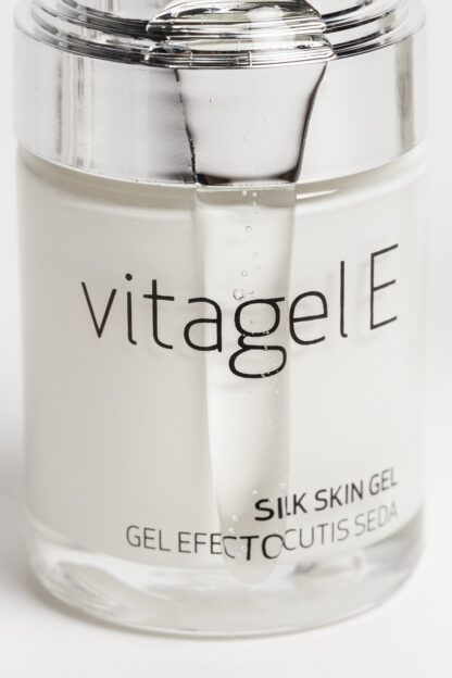 Vitagel E DU Cosmetics en envase airless de 15 ml, gel antiage con vitamina E, F y ceramidas para piel madura o sensible.