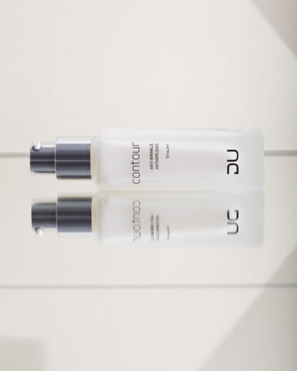 Vitalift DU Cosmetics en envase airless de 30 ml, fluido antiage con Argireline y Coenzima Q10 para contorno de ojos.